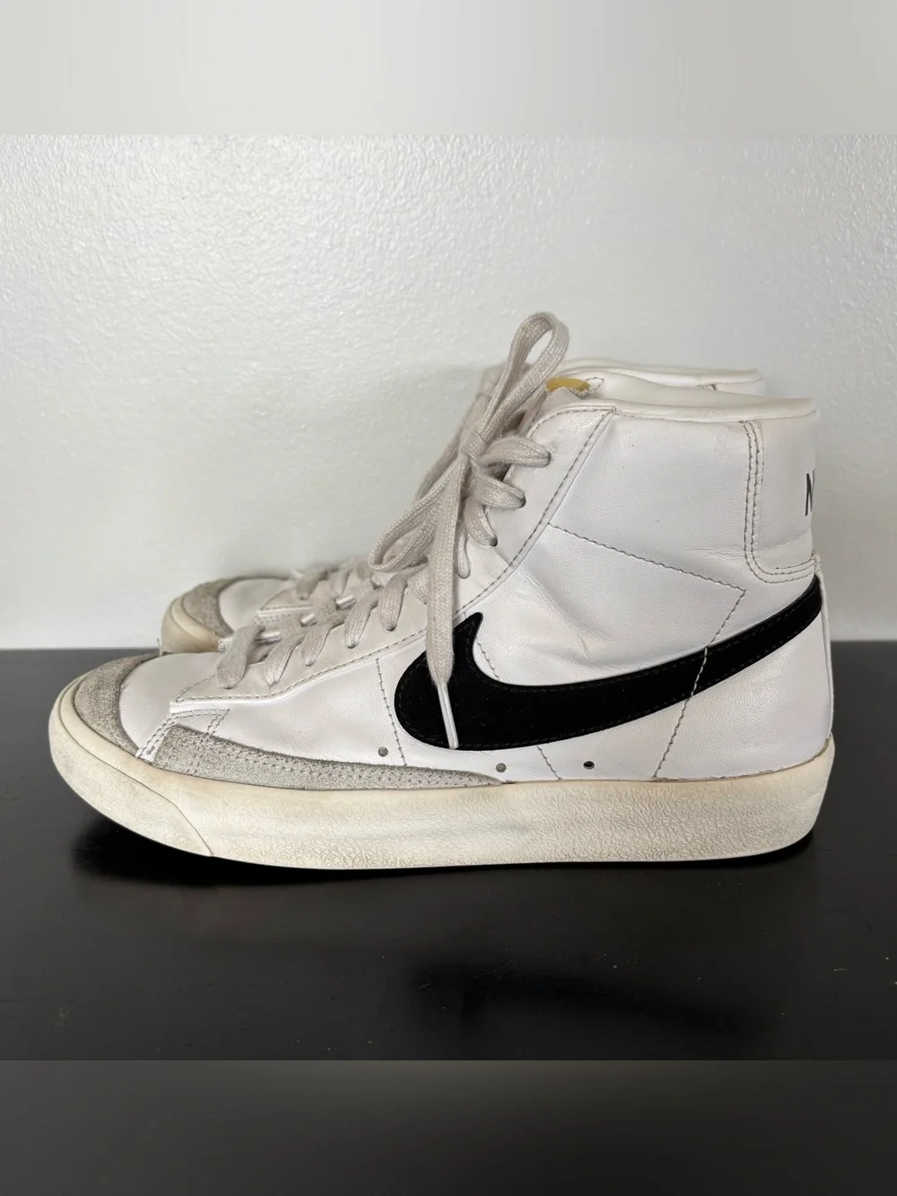 Nike Blazer Mid 77 Vintage White Black CZ1055-100 Womens Size 7.5 Sneakers Shoes - Picture 2 of 14
